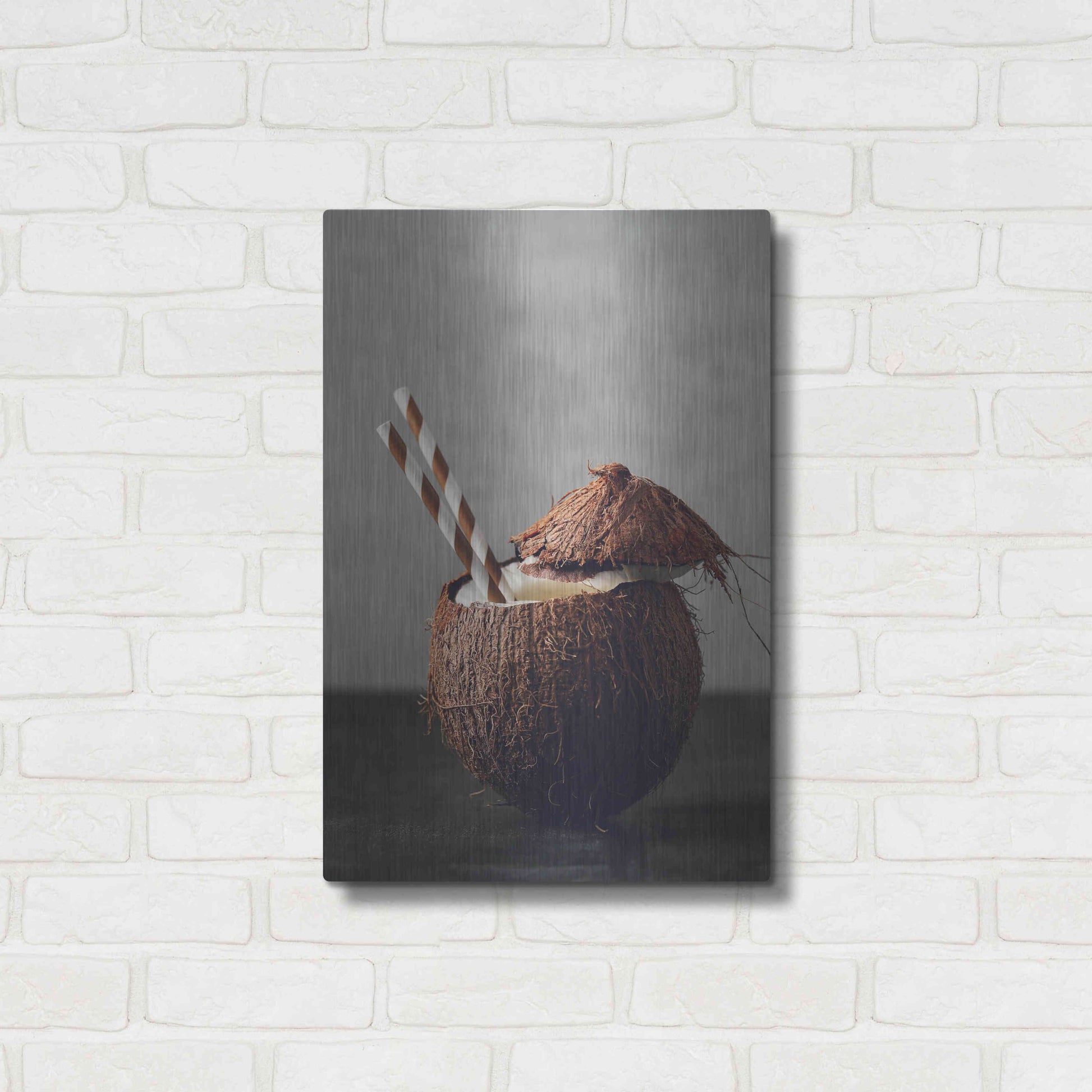 Luxe Metal Art 'Coconut Rum' by Epic Portfolio, Metal Wall Art,16x24