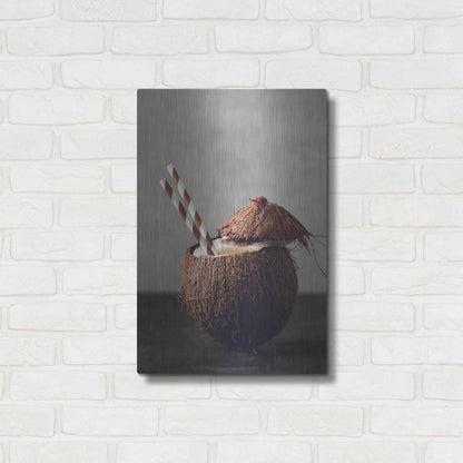 Luxe Metal Art 'Coconut Rum' by Epic Portfolio, Metal Wall Art,16x24