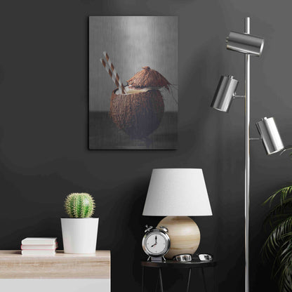 Luxe Metal Art 'Coconut Rum' by Epic Portfolio, Metal Wall Art,16x24