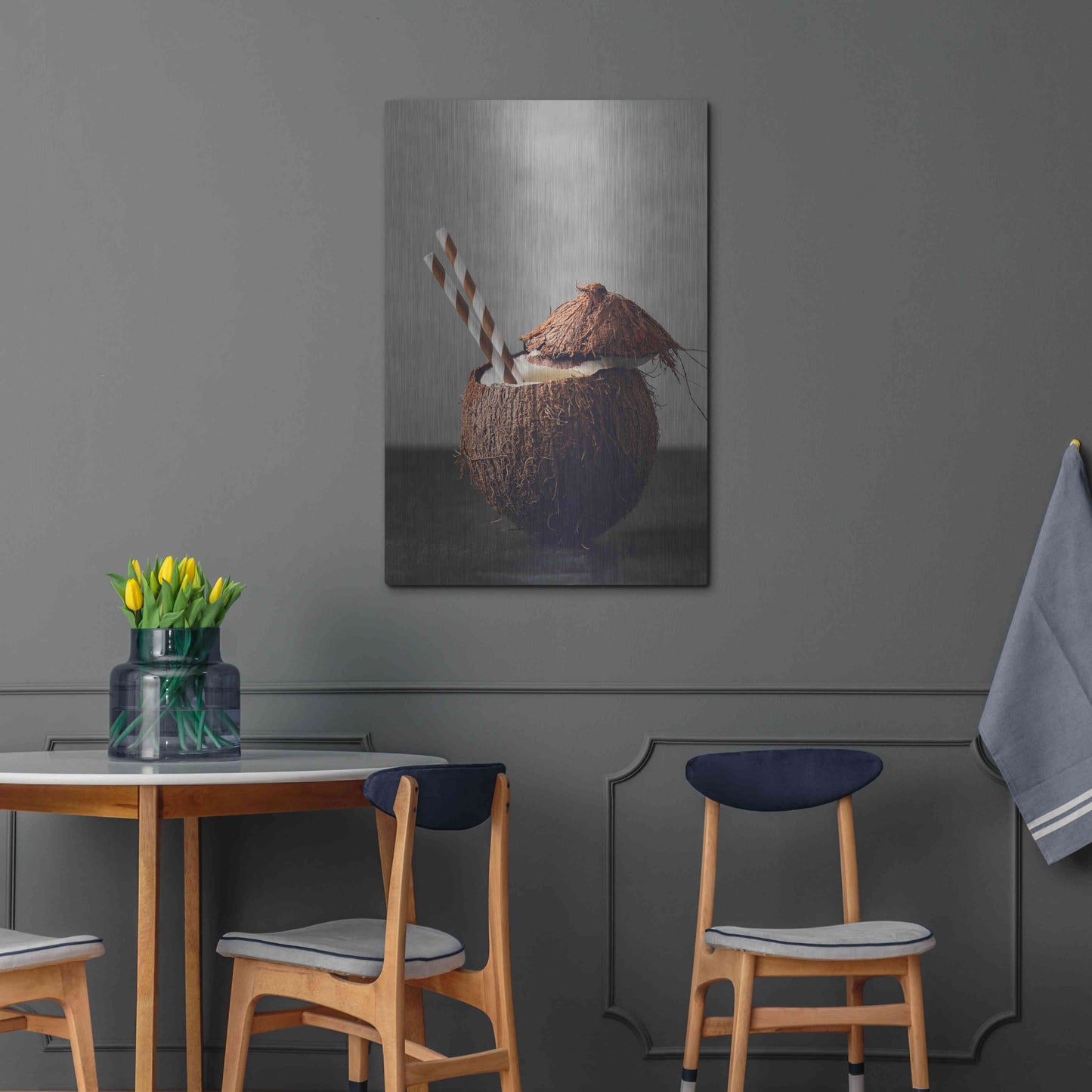 Luxe Metal Art 'Coconut Rum' by Epic Portfolio, Metal Wall Art,24x36