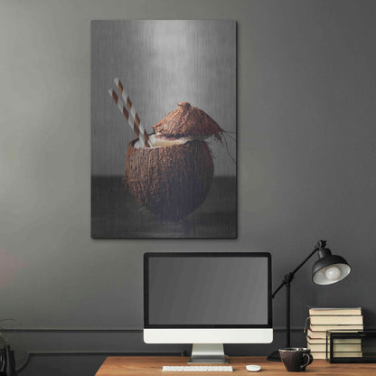 Luxe Metal Art 'Coconut Rum' by Epic Portfolio, Metal Wall Art,24x36