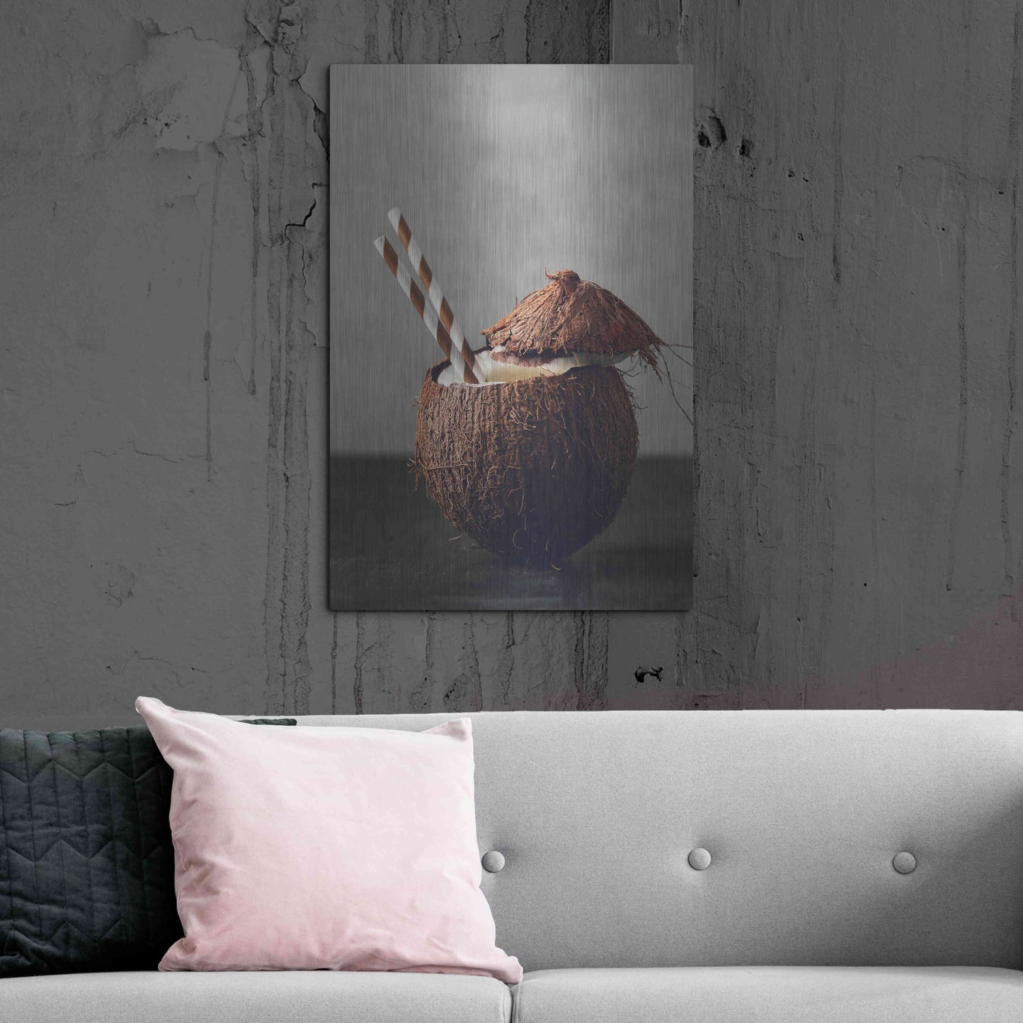 Luxe Metal Art 'Coconut Rum' by Epic Portfolio, Metal Wall Art,24x36