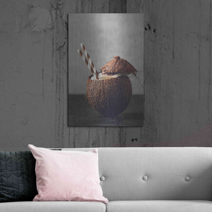 Luxe Metal Art 'Coconut Rum' by Epic Portfolio, Metal Wall Art,24x36