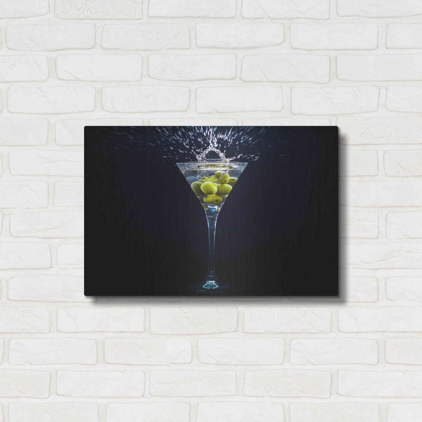 Luxe Metal Art 'Dirty Martini Splash' by Epic Portfolio, Metal Wall Art,24x16