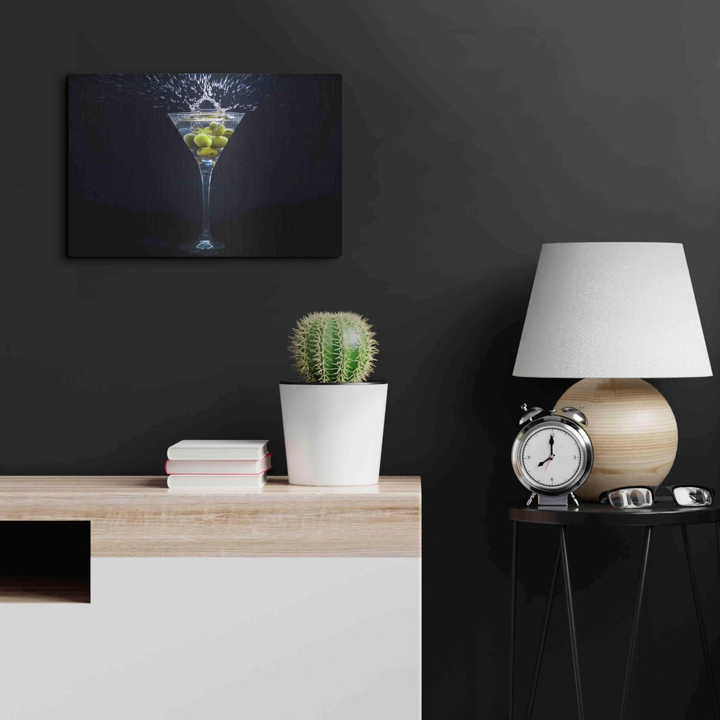 Luxe Metal Art 'Dirty Martini Splash' by Epic Portfolio, Metal Wall Art,24x16