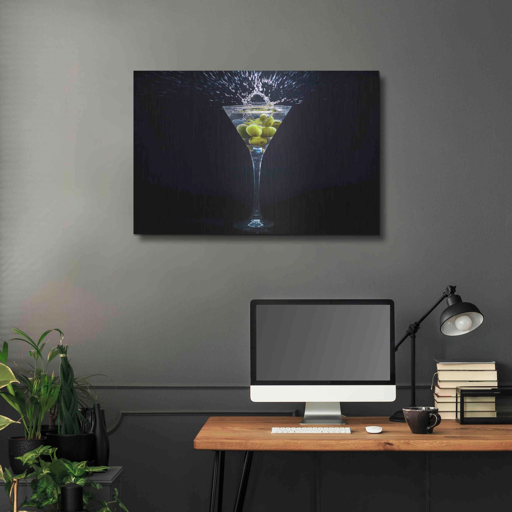 Luxe Metal Art 'Dirty Martini Splash' by Epic Portfolio, Metal Wall Art,36x24