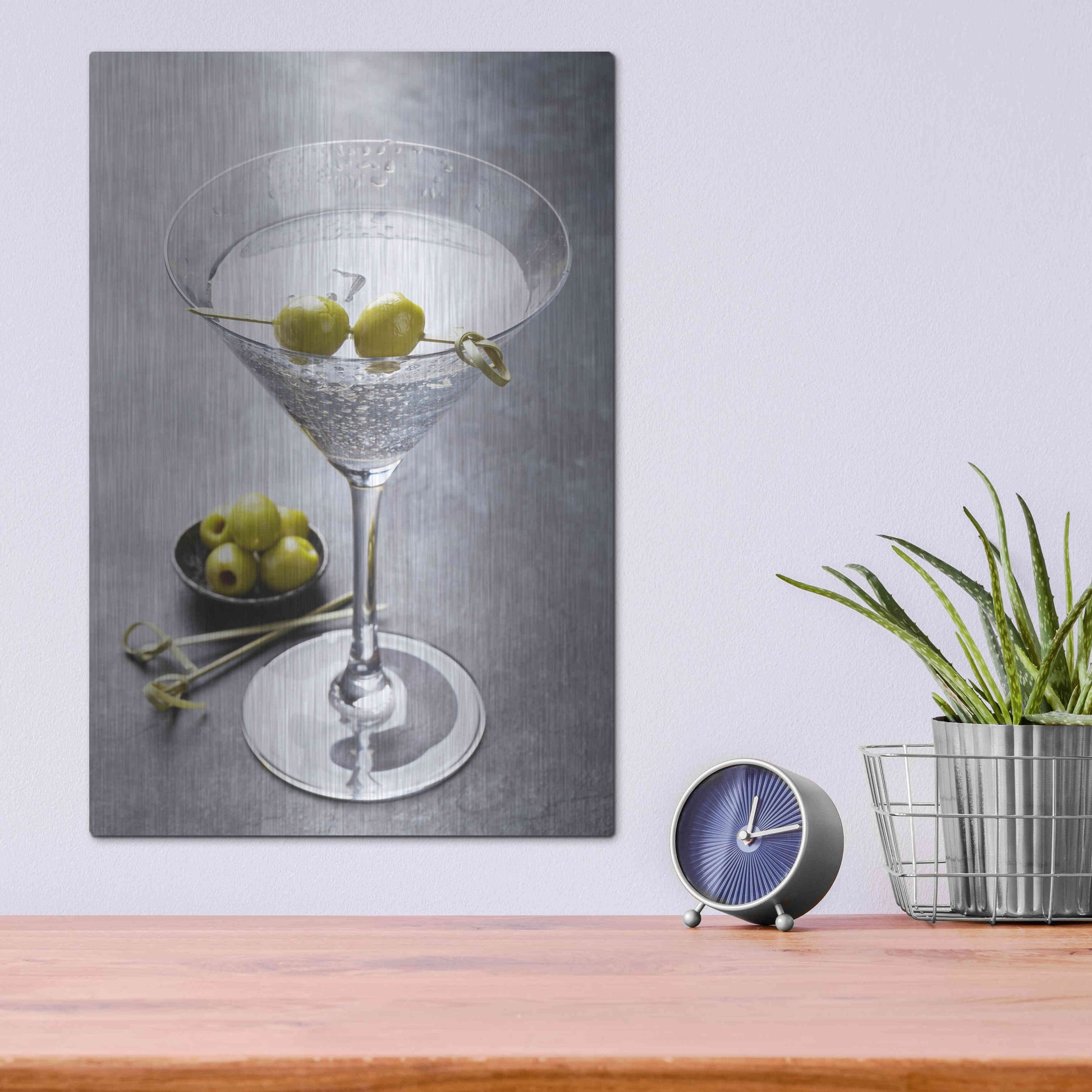 Luxe Metal Art 'Dirty Martini' by Epic Portfolio, Metal Wall Art,12x16
