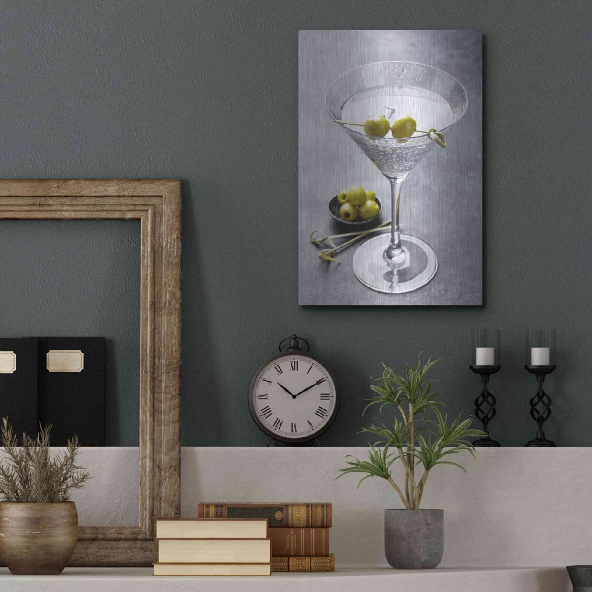 Luxe Metal Art 'Dirty Martini' by Epic Portfolio, Metal Wall Art,12x16