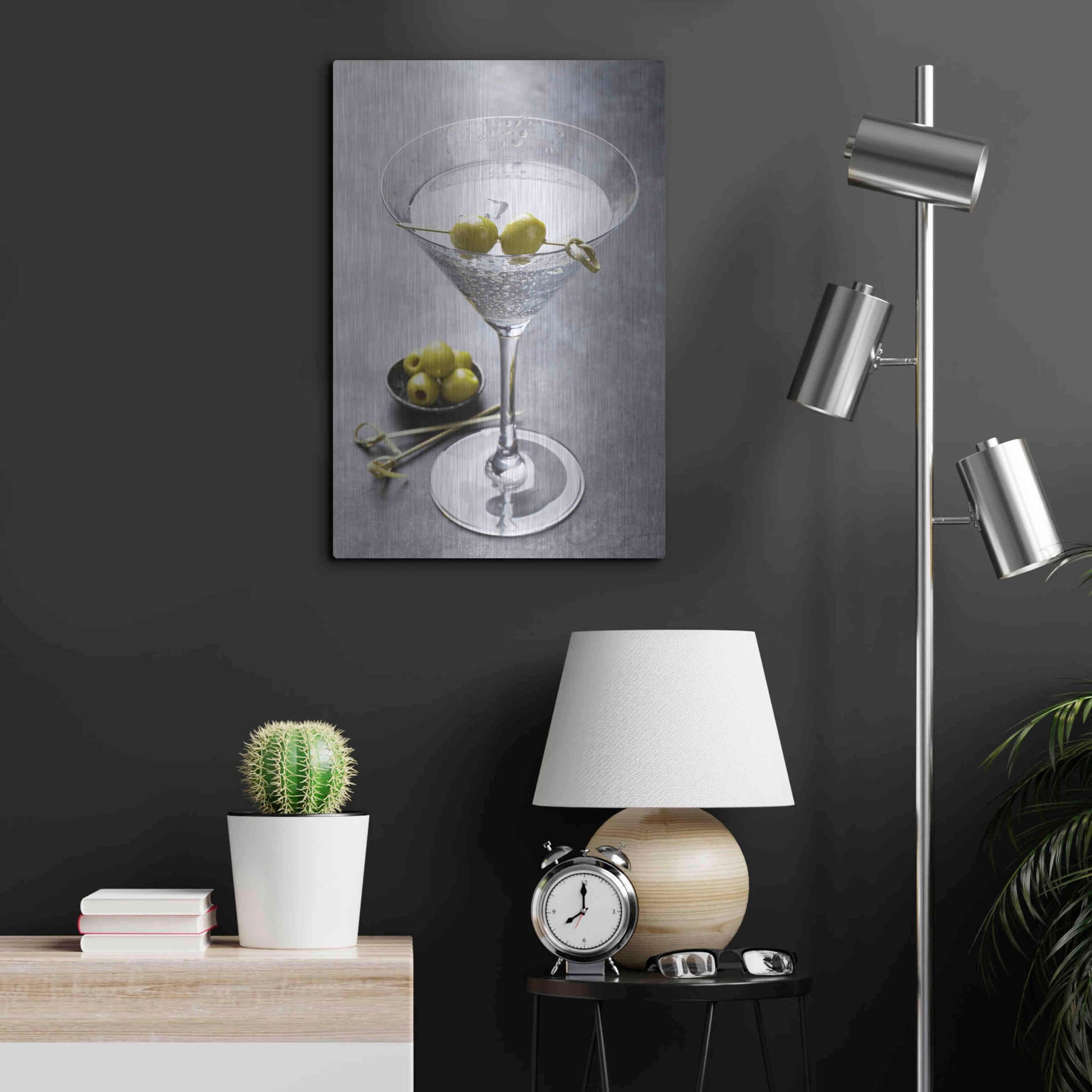 Luxe Metal Art 'Dirty Martini' by Epic Portfolio, Metal Wall Art,16x24