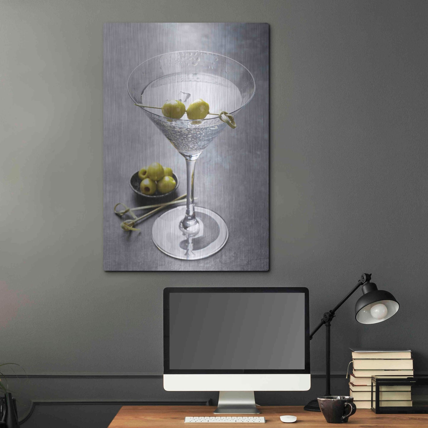 Luxe Metal Art 'Dirty Martini' by Epic Portfolio, Metal Wall Art,24x36