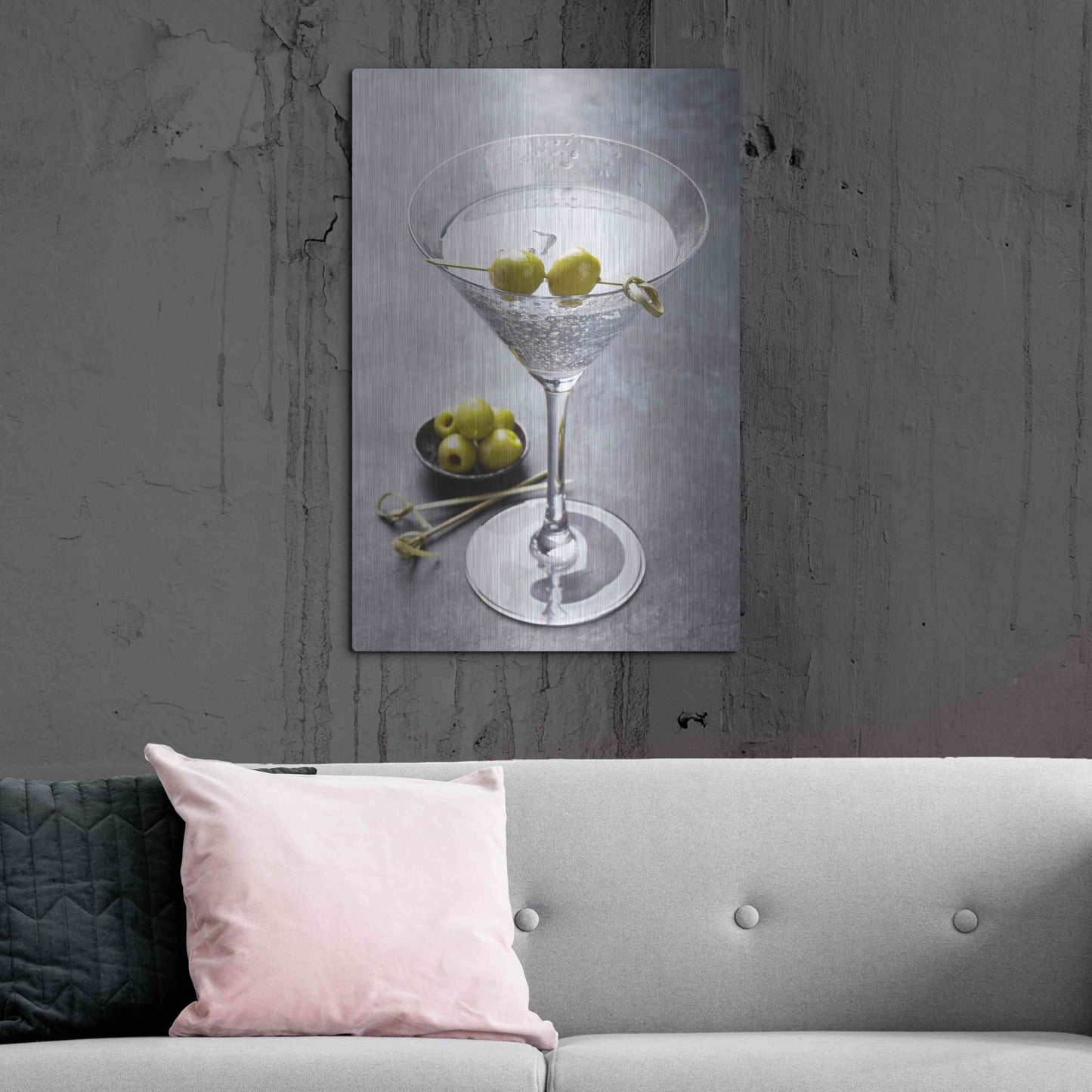 Luxe Metal Art 'Dirty Martini' by Epic Portfolio, Metal Wall Art,24x36