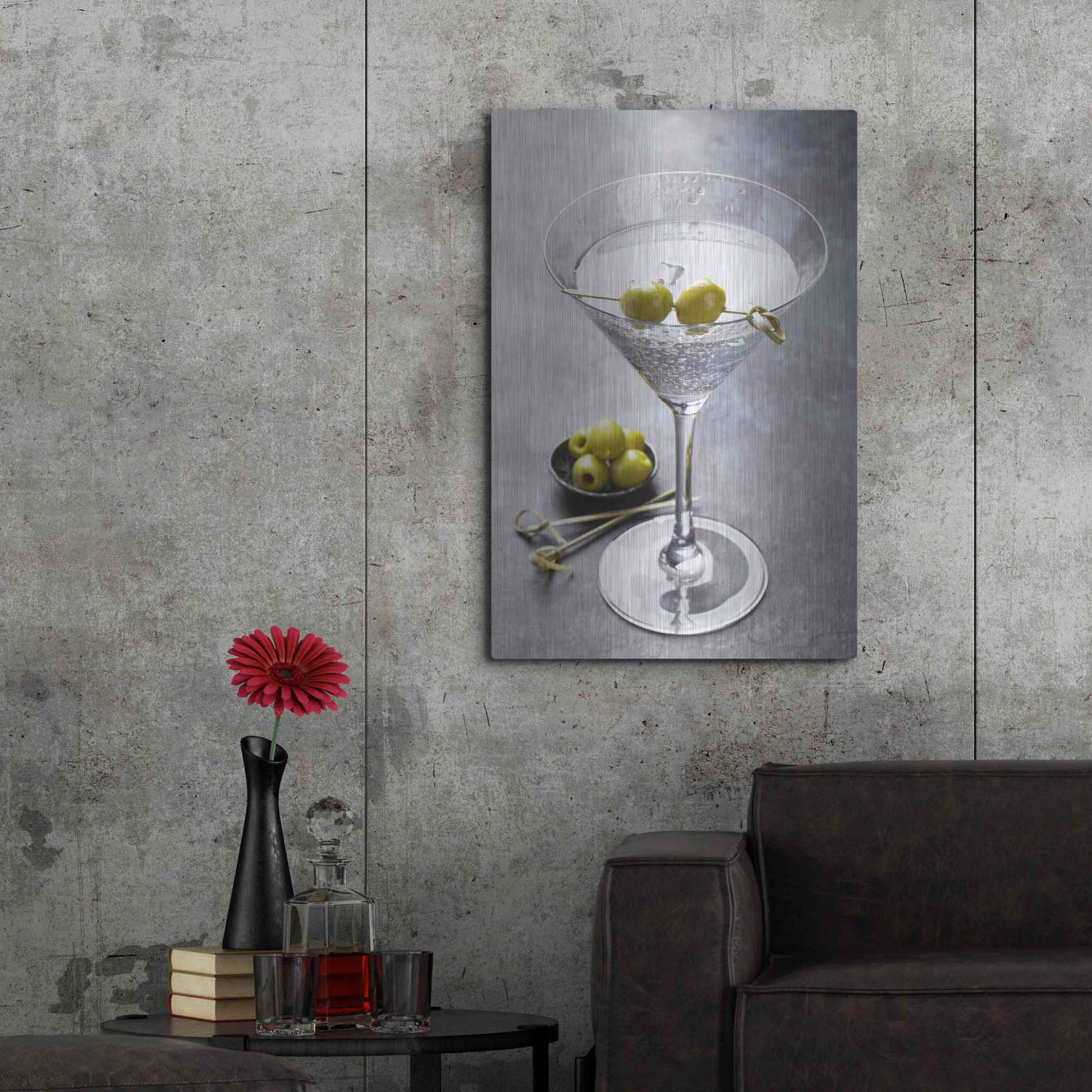 Luxe Metal Art 'Dirty Martini' by Epic Portfolio, Metal Wall Art,24x36
