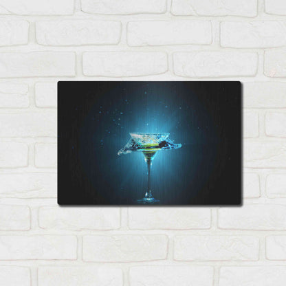 Luxe Metal Art 'Dreamy Blues Splash' by Epic Portfolio, Metal Wall Art,16x12