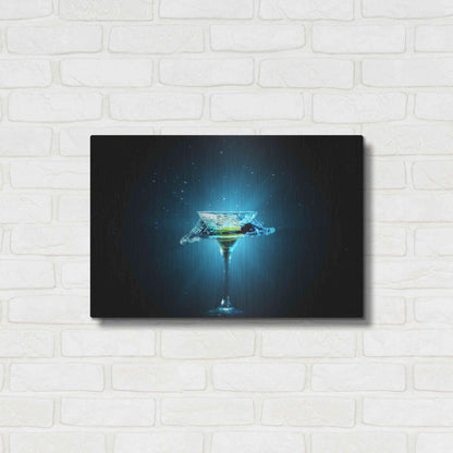 Luxe Metal Art 'Dreamy Blues Splash' by Epic Portfolio, Metal Wall Art,24x16