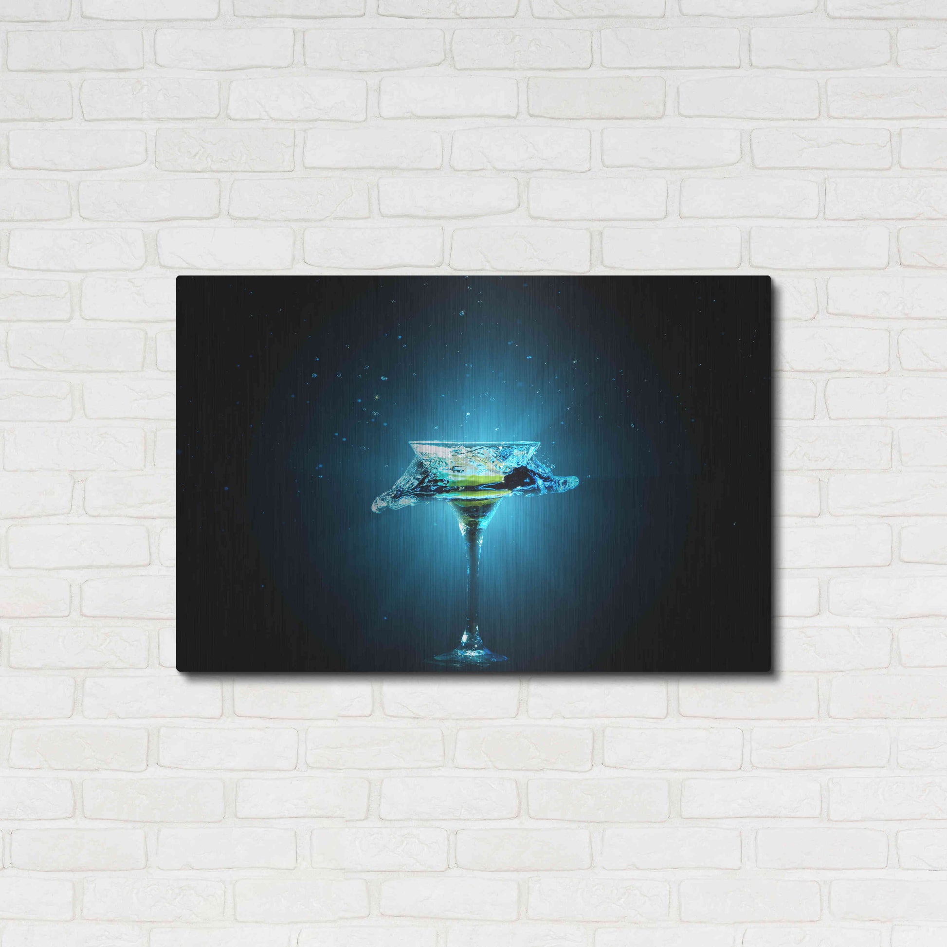 Luxe Metal Art 'Dreamy Blues Splash' by Epic Portfolio, Metal Wall Art,36x24