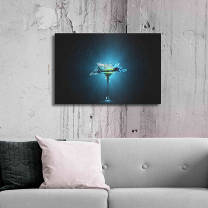Luxe Metal Art 'Dreamy Blues Splash' by Epic Portfolio, Metal Wall Art,36x24