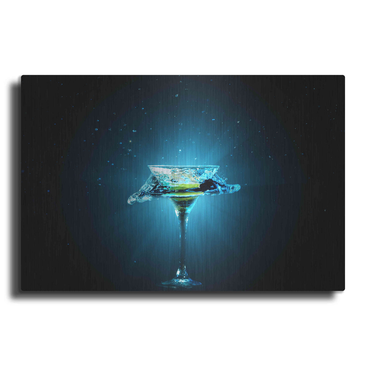 Luxe Metal Art 'Dreamy Blues Splash' by Epic Portfolio, Metal Wall Art