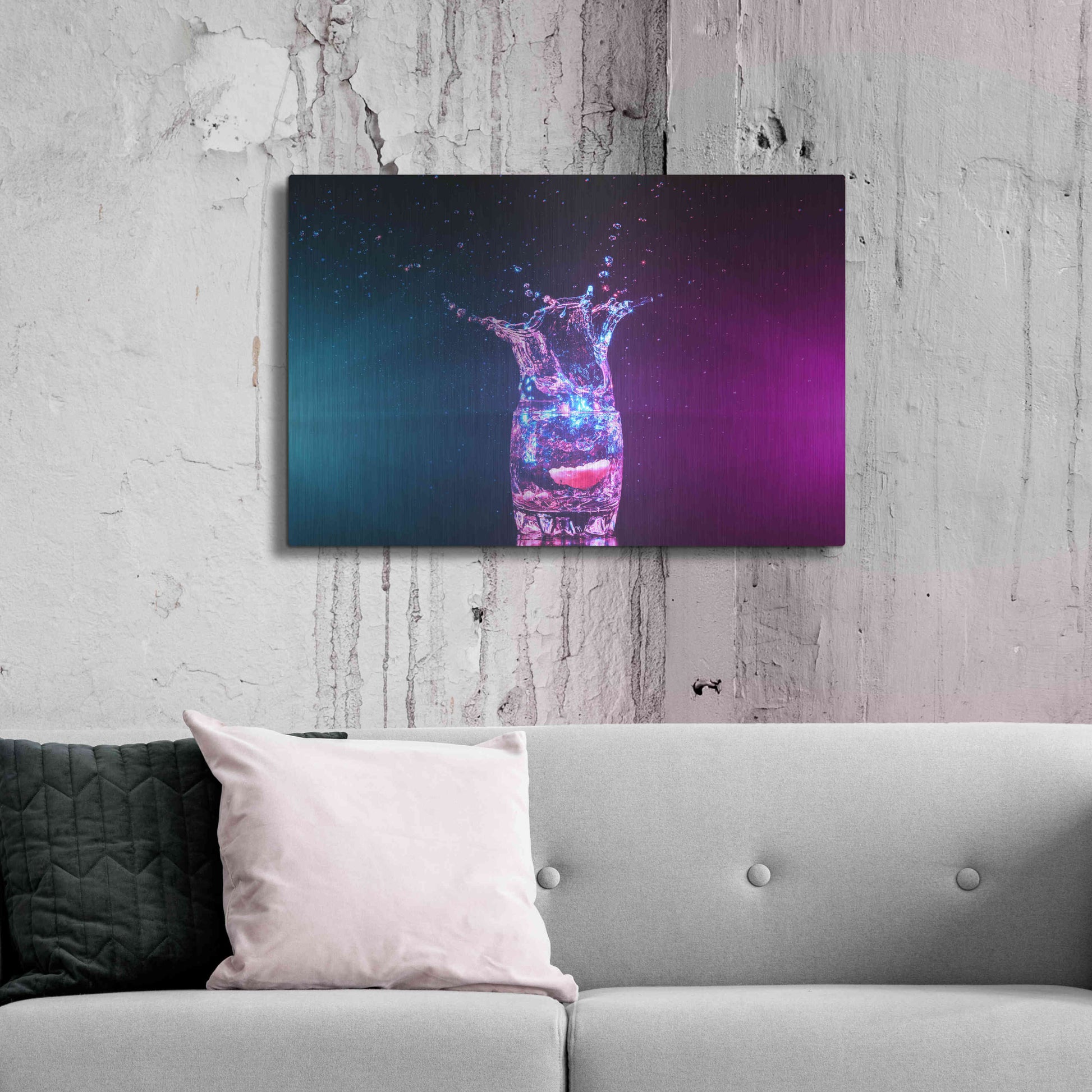 Luxe Metal Art 'Empress Splash' by Epic Portfolio, Metal Wall Art,36x24