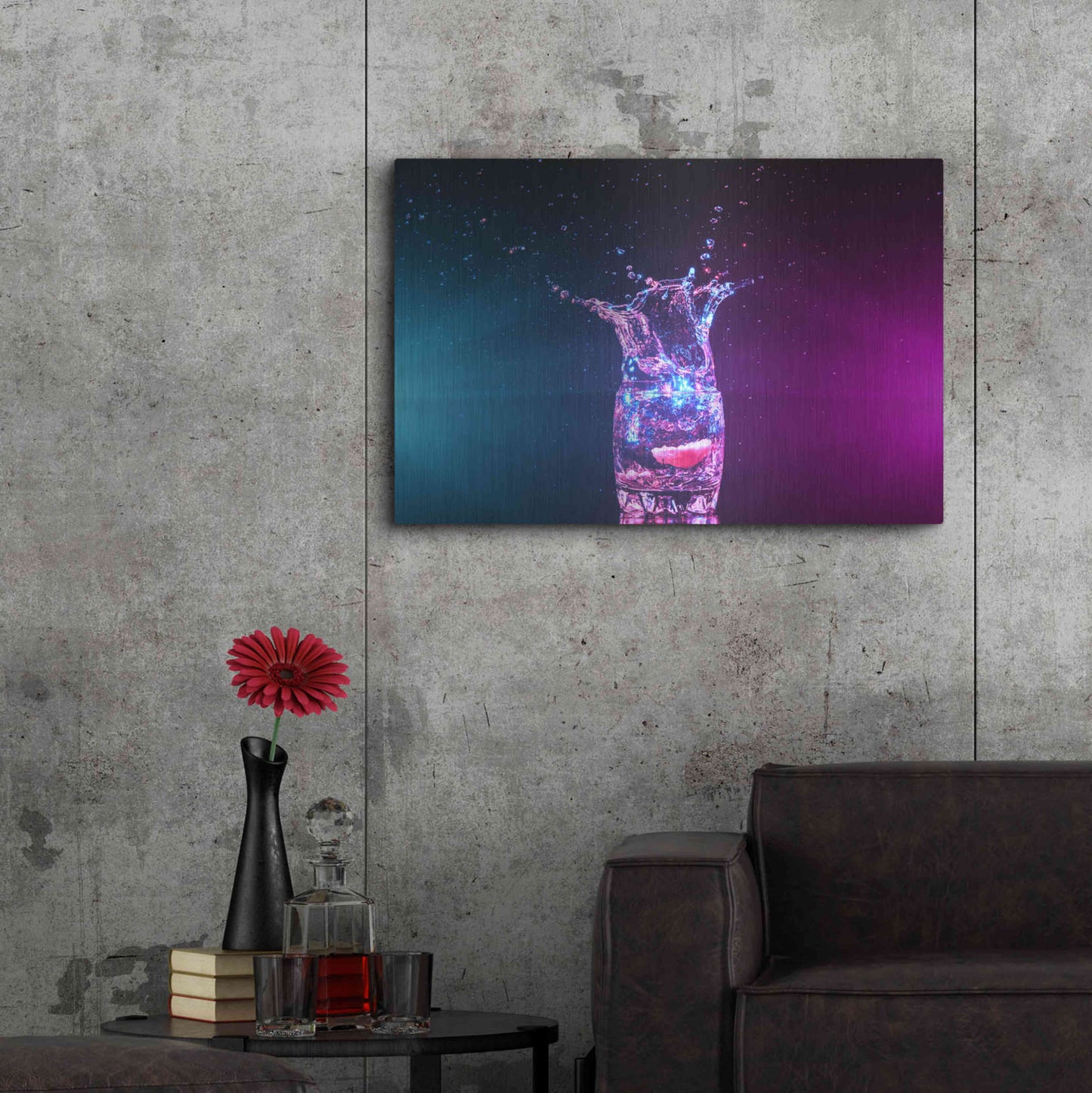 Luxe Metal Art 'Empress Splash' by Epic Portfolio, Metal Wall Art,36x24