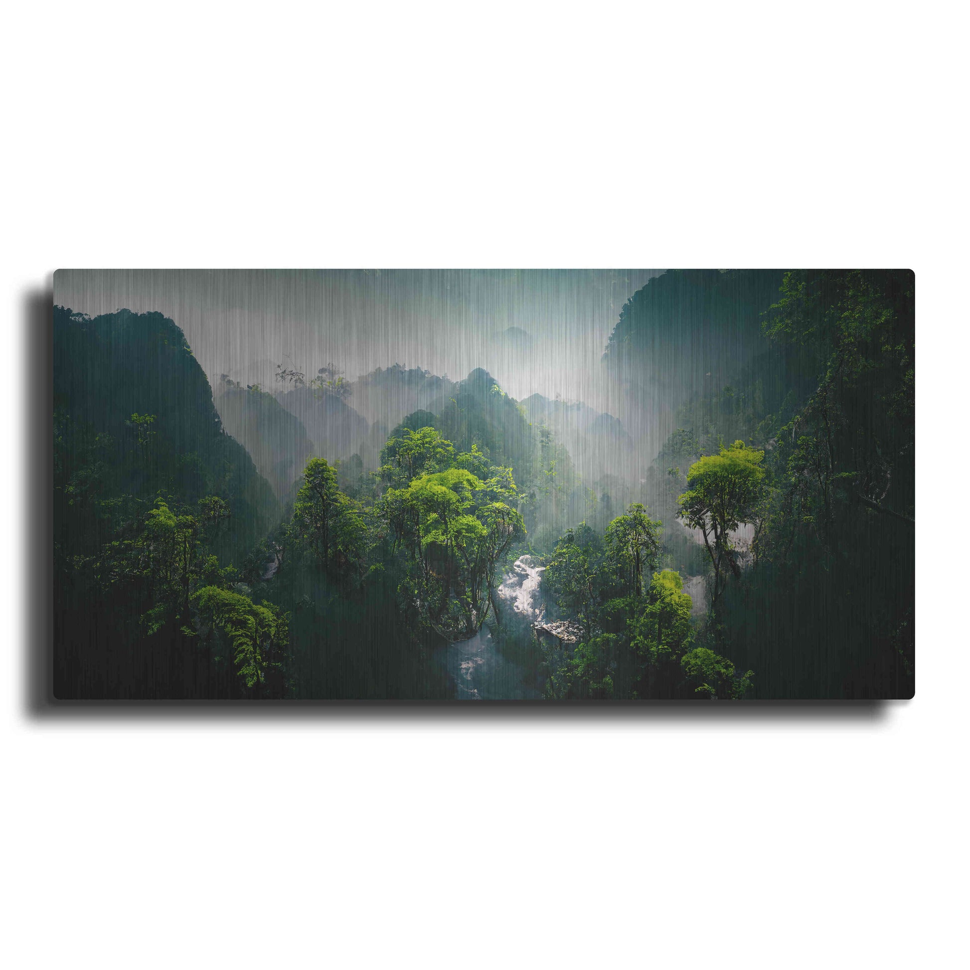 Luxe Metal Art 'Exotic Forest' by Epic Portfolio, Metal Wall Art