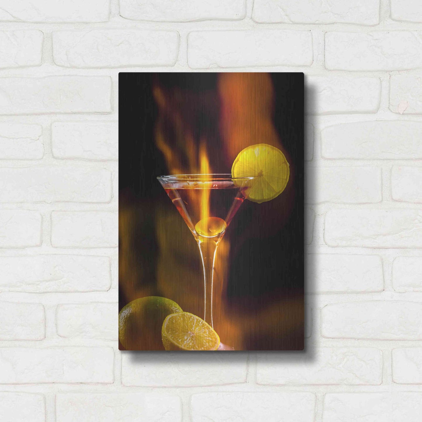 Luxe Metal Art 'Flamming Dr' by Epic Portfolio, Metal Wall Art,12x16
