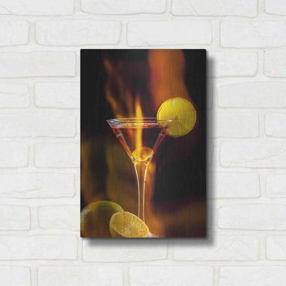 Luxe Metal Art 'Flamming Dr' by Epic Portfolio, Metal Wall Art,12x16