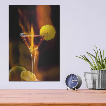 Luxe Metal Art 'Flamming Dr' by Epic Portfolio, Metal Wall Art,12x16