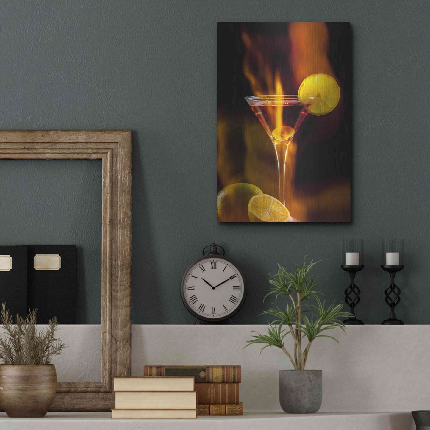 Luxe Metal Art 'Flamming Dr' by Epic Portfolio, Metal Wall Art,12x16