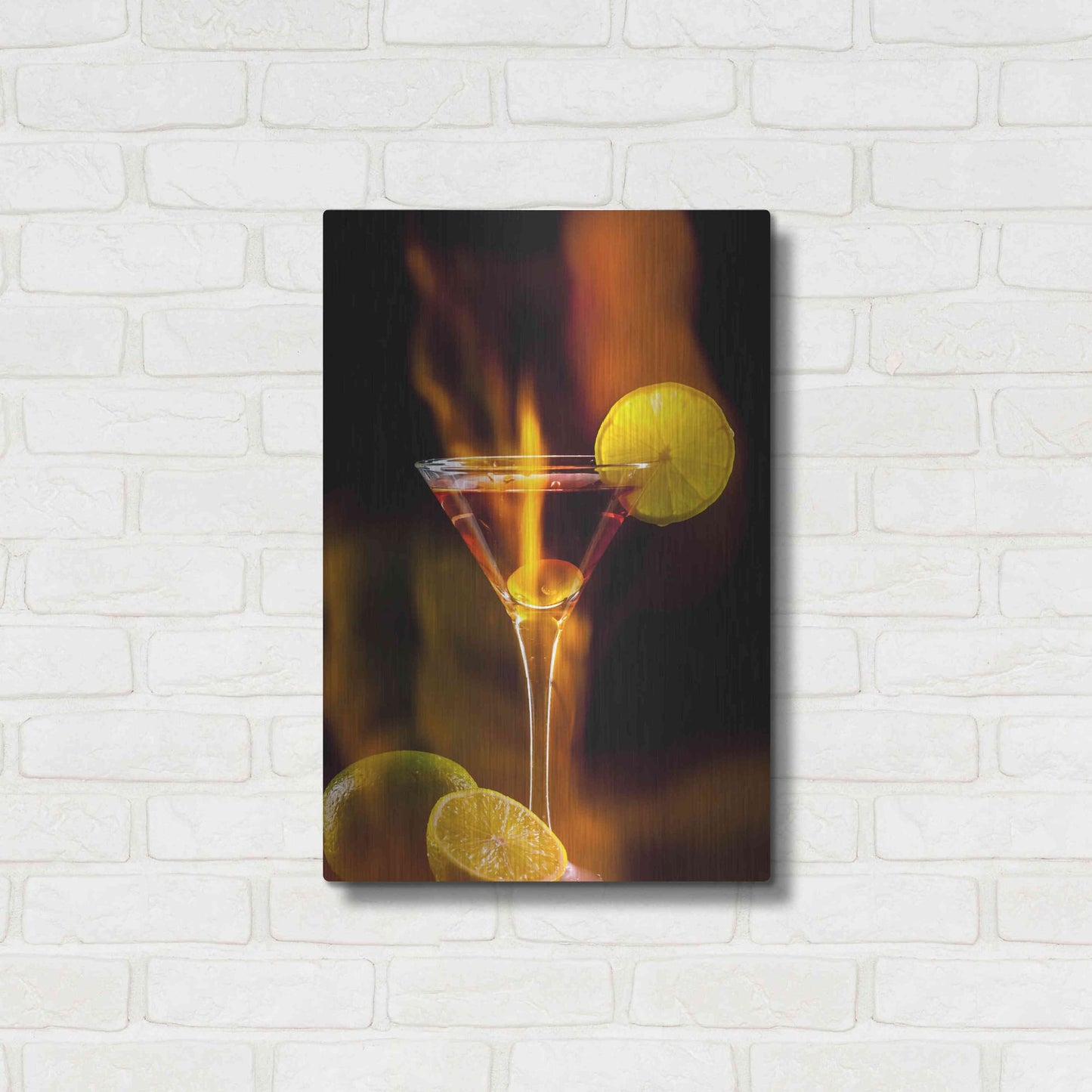 Luxe Metal Art 'Flamming Dr' by Epic Portfolio, Metal Wall Art,16x24