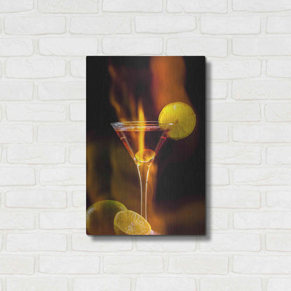 Luxe Metal Art 'Flamming Dr' by Epic Portfolio, Metal Wall Art,16x24