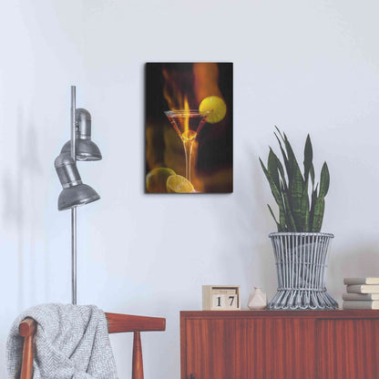 Luxe Metal Art 'Flamming Dr' by Epic Portfolio, Metal Wall Art,16x24
