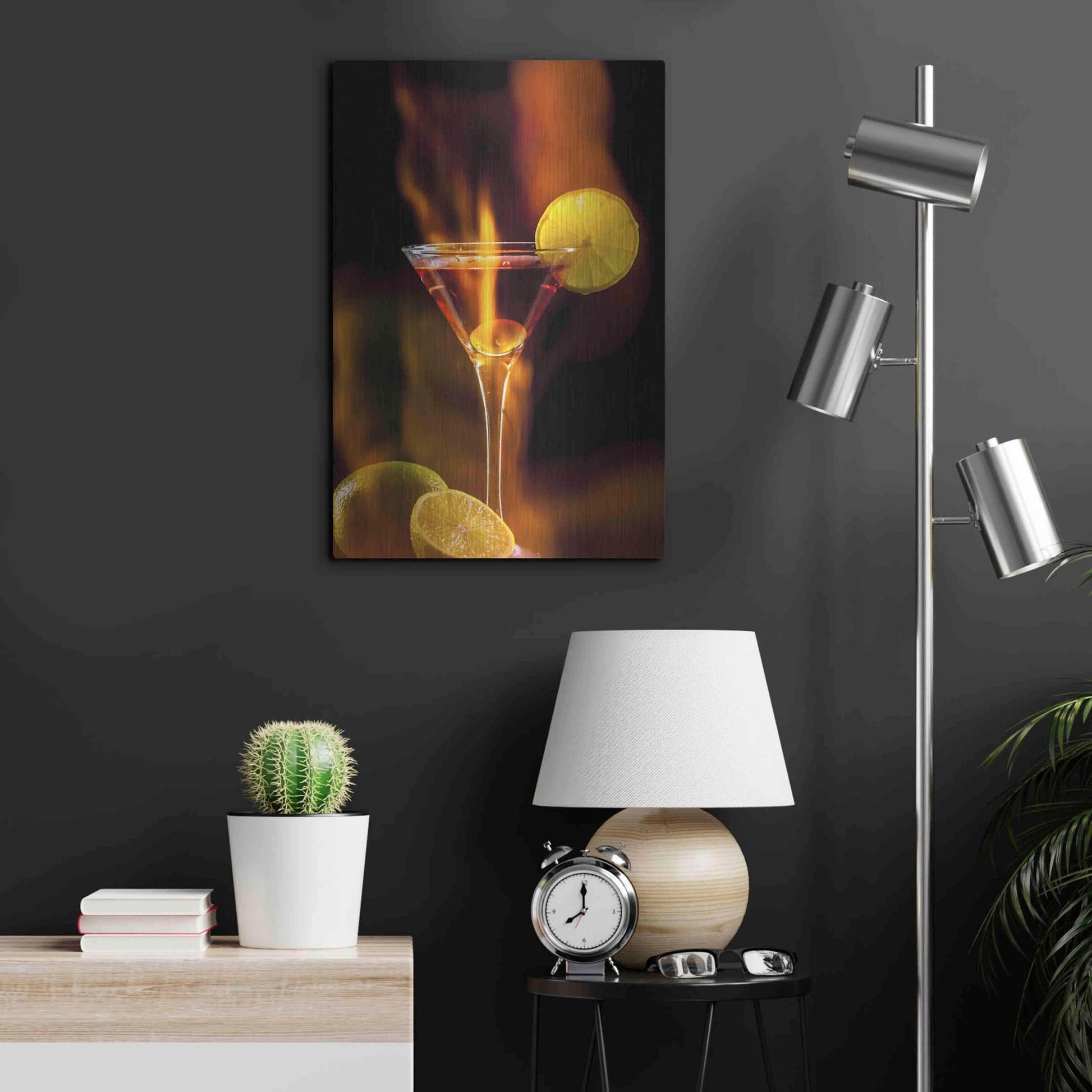 Luxe Metal Art 'Flamming Dr' by Epic Portfolio, Metal Wall Art,16x24