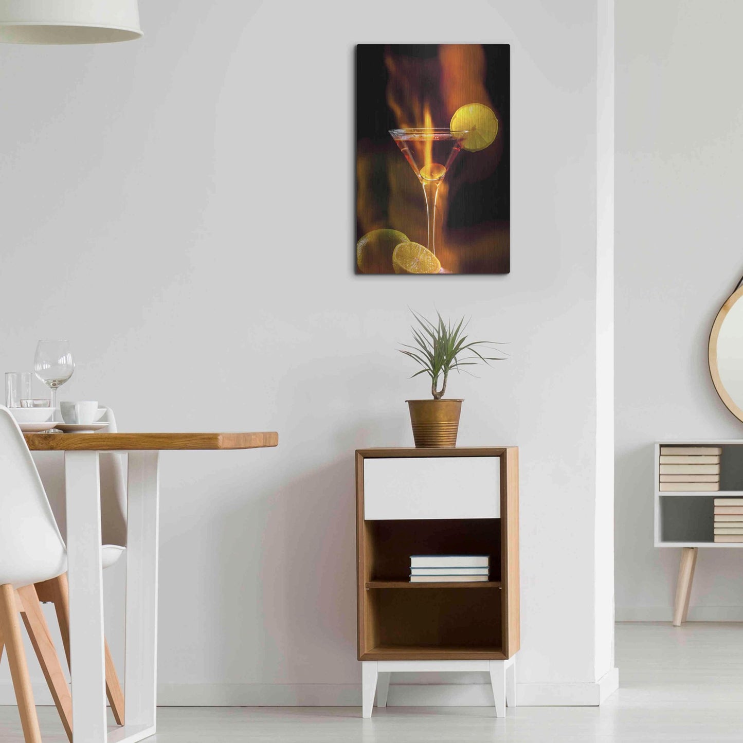 Luxe Metal Art 'Flamming Dr' by Epic Portfolio, Metal Wall Art,16x24