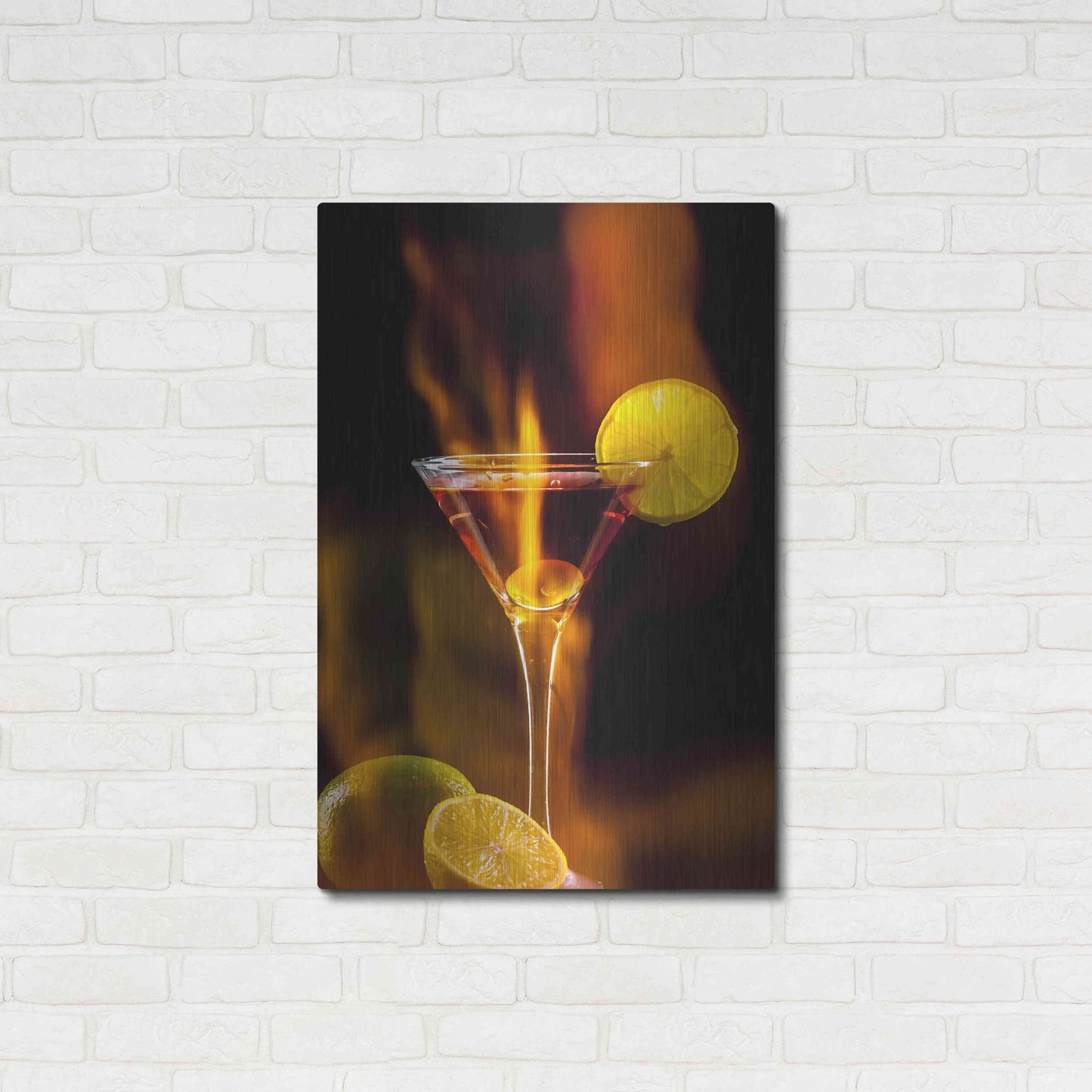 Luxe Metal Art 'Flamming Dr' by Epic Portfolio, Metal Wall Art,24x36