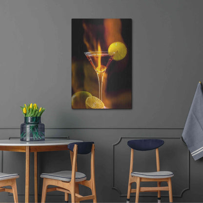 Luxe Metal Art 'Flamming Dr' by Epic Portfolio, Metal Wall Art,24x36