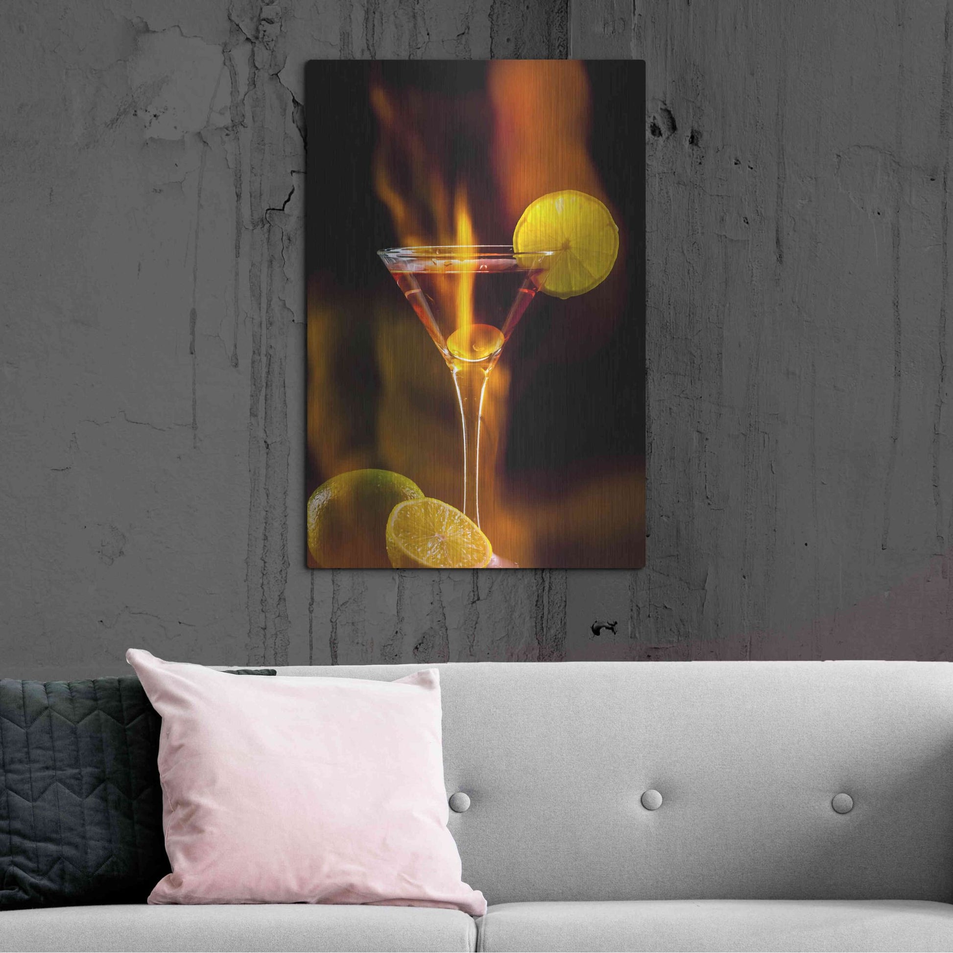 Luxe Metal Art 'Flamming Dr' by Epic Portfolio, Metal Wall Art,24x36