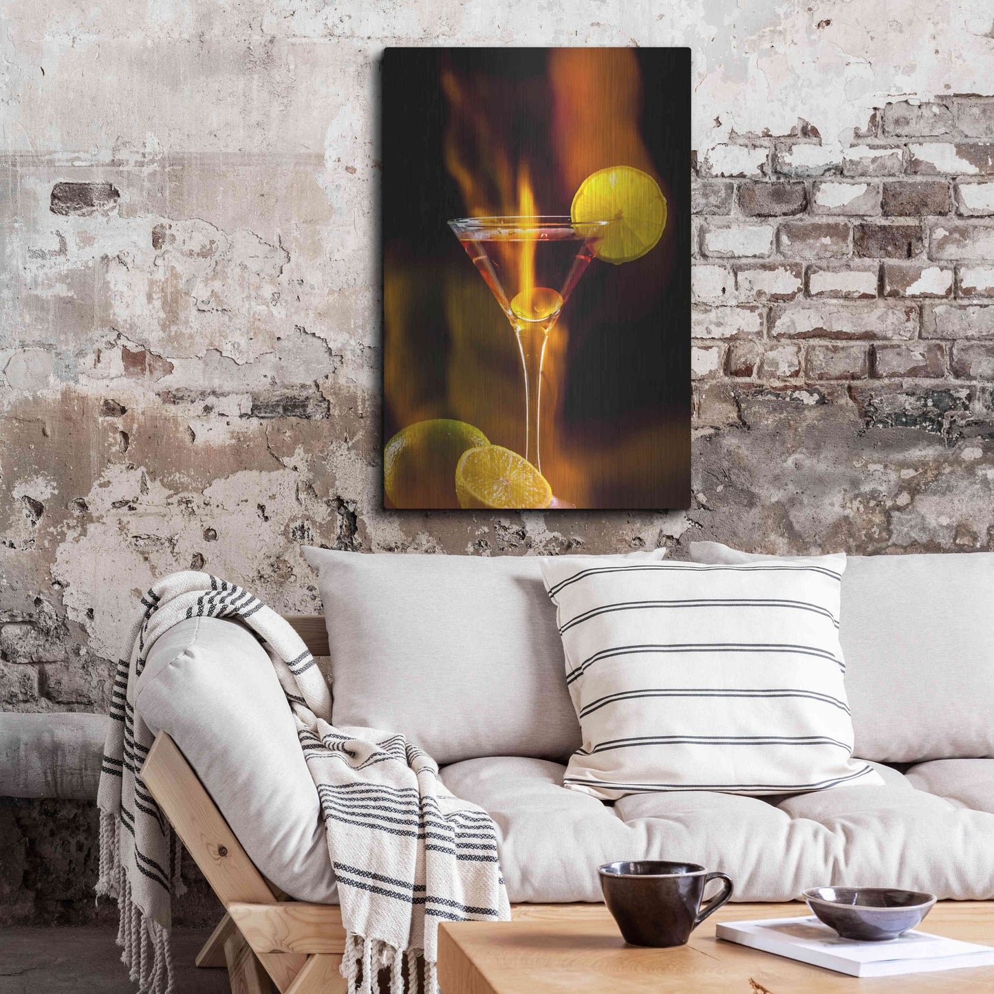 Luxe Metal Art 'Flamming Dr' by Epic Portfolio, Metal Wall Art,24x36