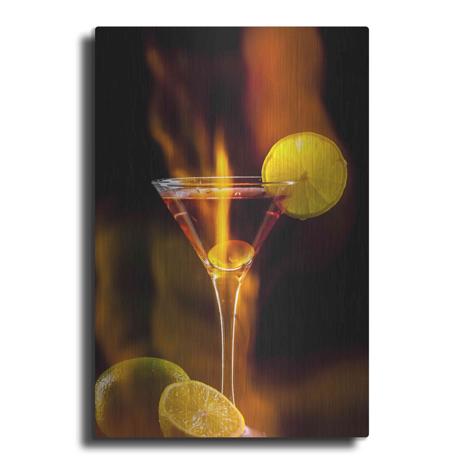 Luxe Metal Art 'Flamming Dr' by Epic Portfolio, Metal Wall Art