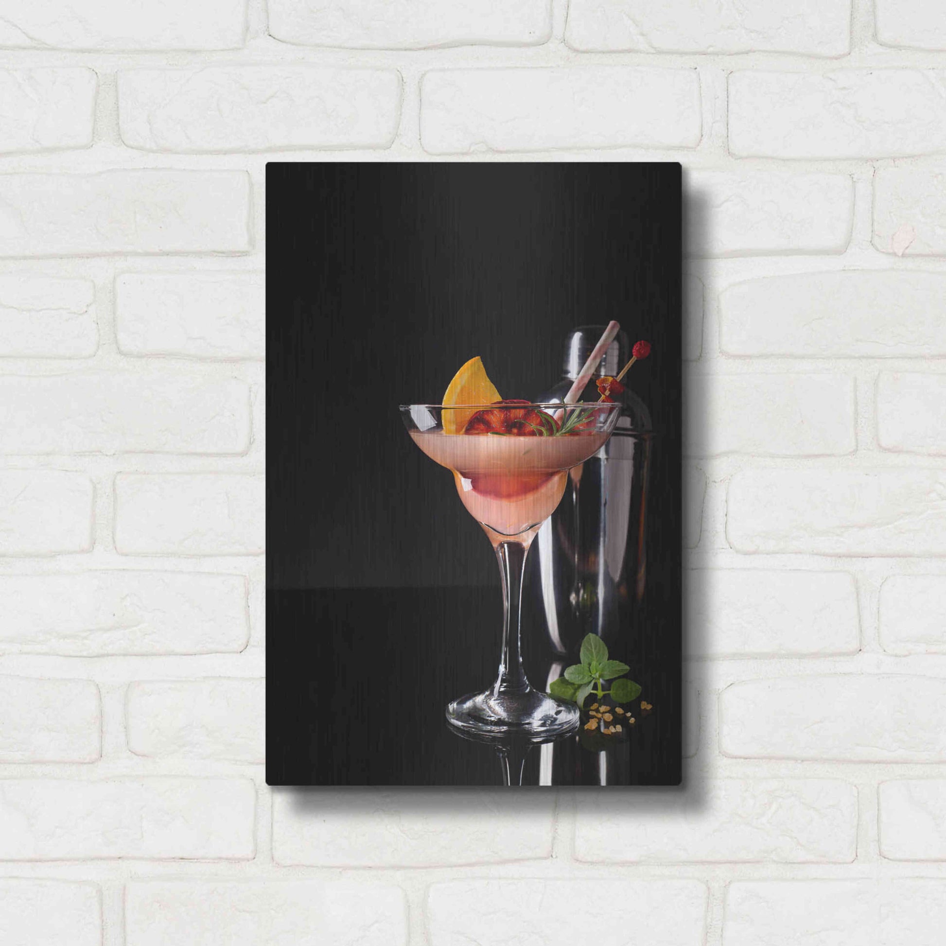Luxe Metal Art 'French Daiquiri' by Epic Portfolio, Metal Wall Art,12x16
