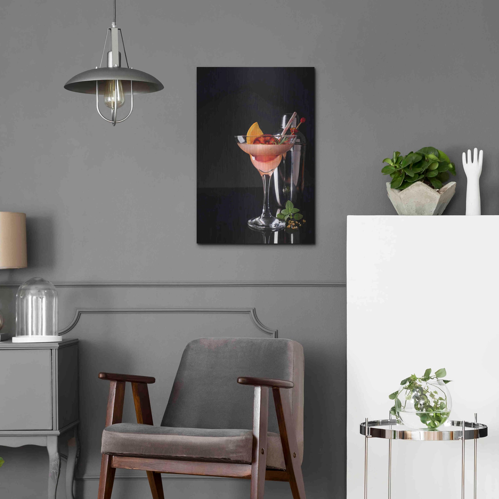 Luxe Metal Art 'French Daiquiri' by Epic Portfolio, Metal Wall Art,16x24