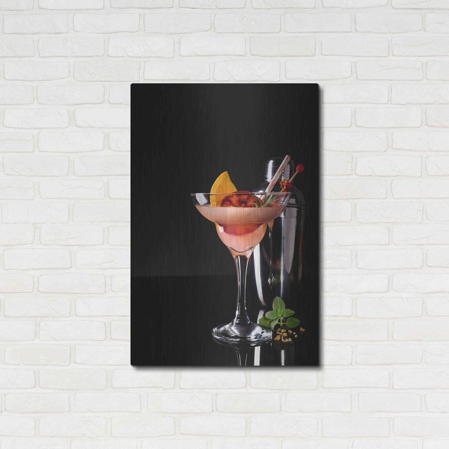 Luxe Metal Art 'French Daiquiri' by Epic Portfolio, Metal Wall Art,24x36