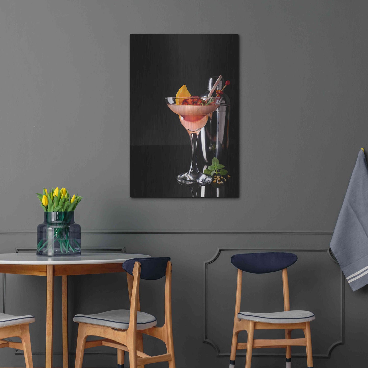 Luxe Metal Art 'French Daiquiri' by Epic Portfolio, Metal Wall Art,24x36