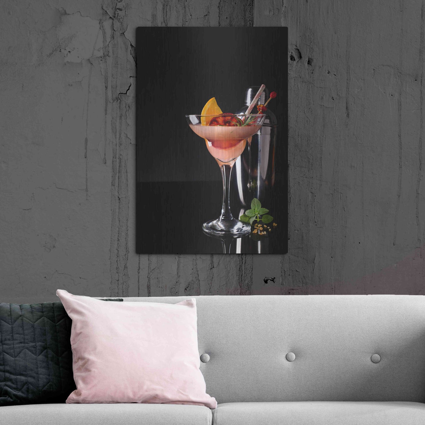 Luxe Metal Art 'French Daiquiri' by Epic Portfolio, Metal Wall Art,24x36