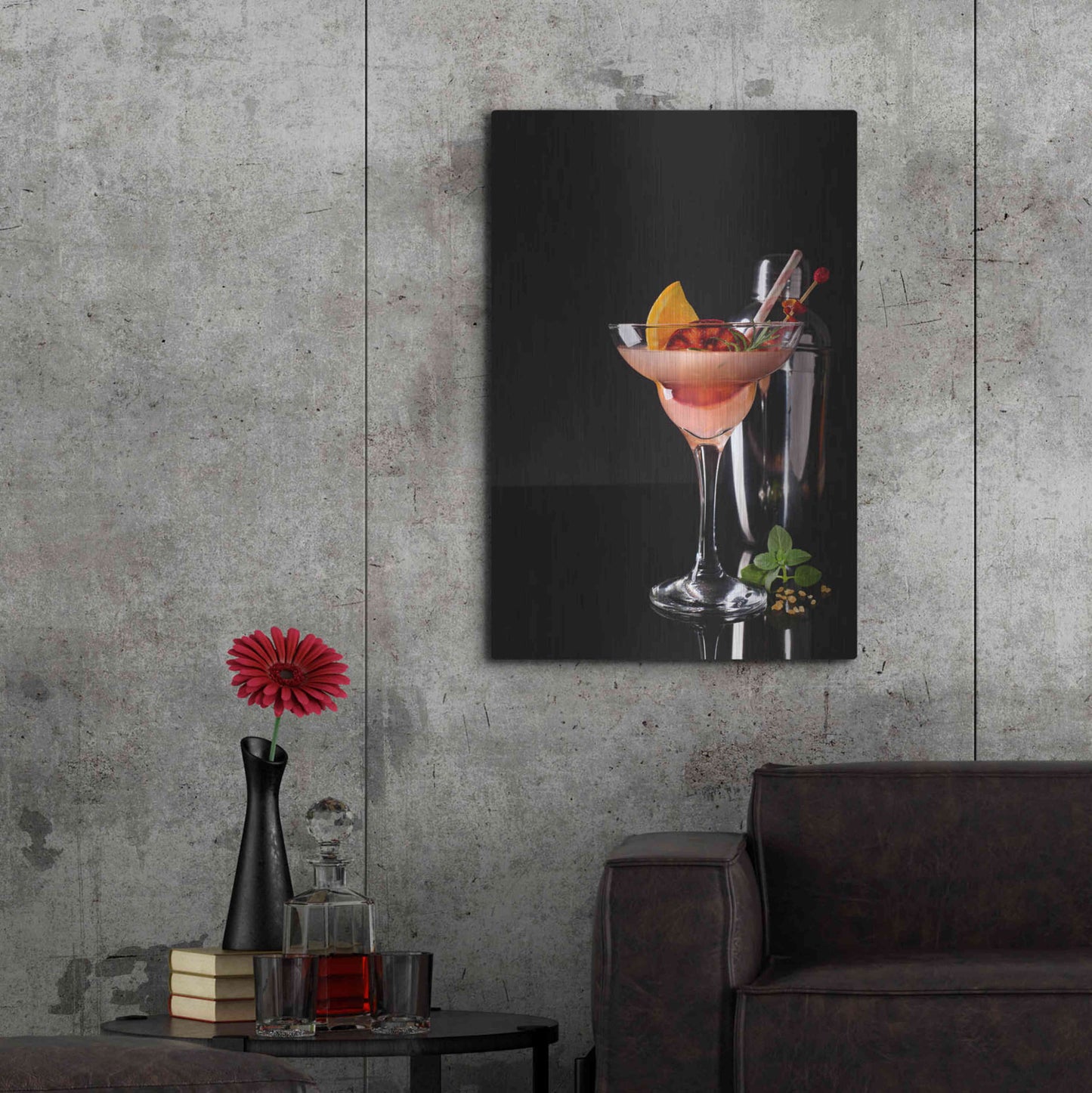 Luxe Metal Art 'French Daiquiri' by Epic Portfolio, Metal Wall Art,24x36