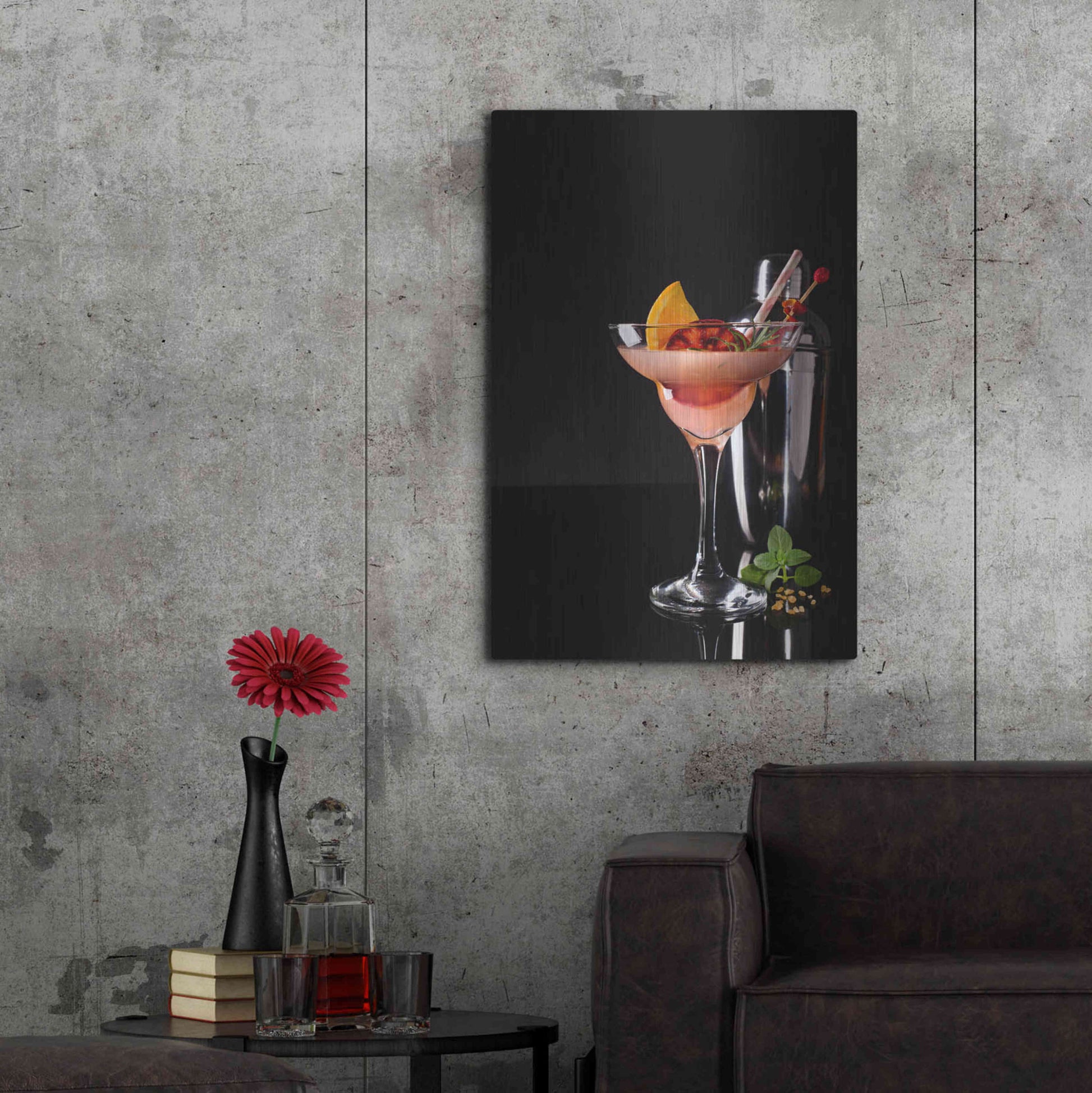 Luxe Metal Art 'French Daiquiri' by Epic Portfolio, Metal Wall Art,24x36