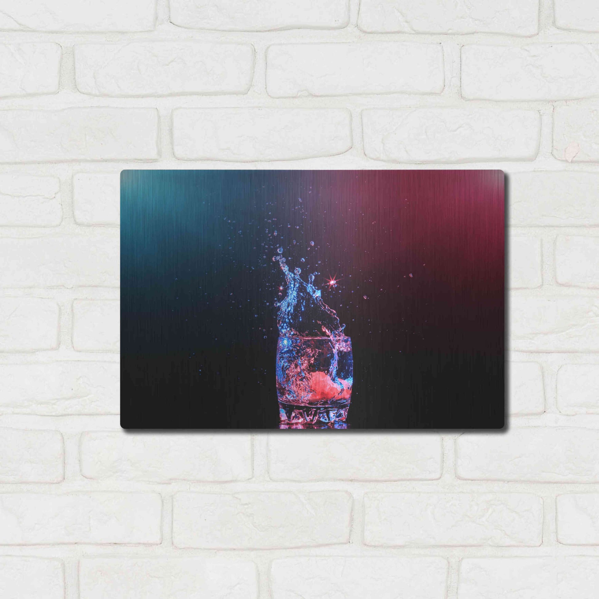 Luxe Metal Art 'Galaxy Splash' by Epic Portfolio, Metal Wall Art,16x12