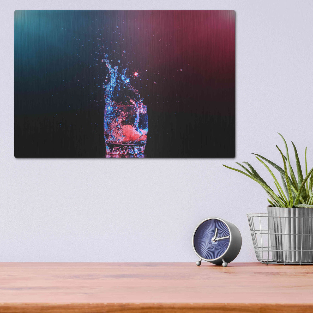 Luxe Metal Art 'Galaxy Splash' by Epic Portfolio, Metal Wall Art,16x12