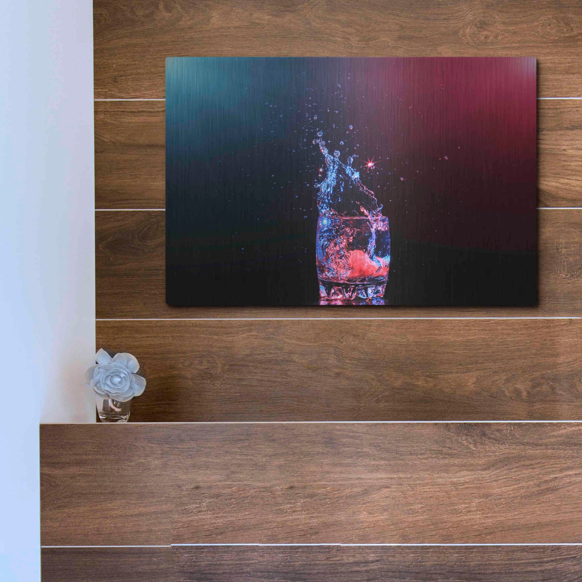 Luxe Metal Art 'Galaxy Splash' by Epic Portfolio, Metal Wall Art,16x12