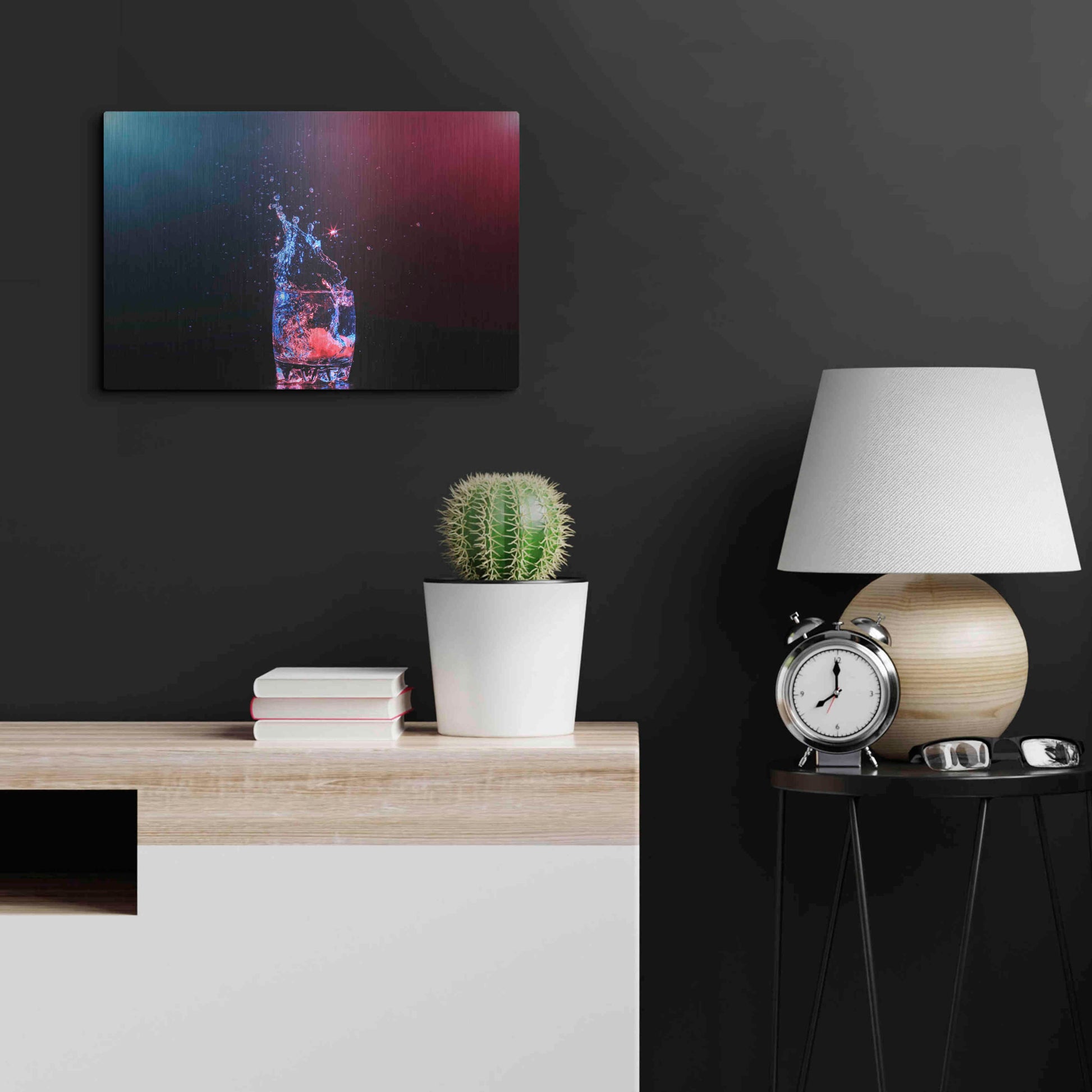 Luxe Metal Art 'Galaxy Splash' by Epic Portfolio, Metal Wall Art,24x16