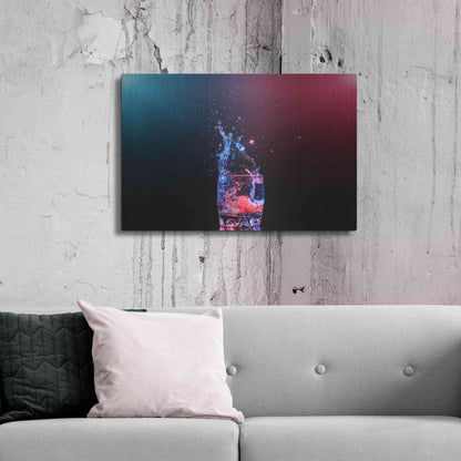 Luxe Metal Art 'Galaxy Splash' by Epic Portfolio, Metal Wall Art,36x24